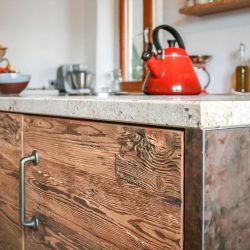 Küche mit Holzstruktur
